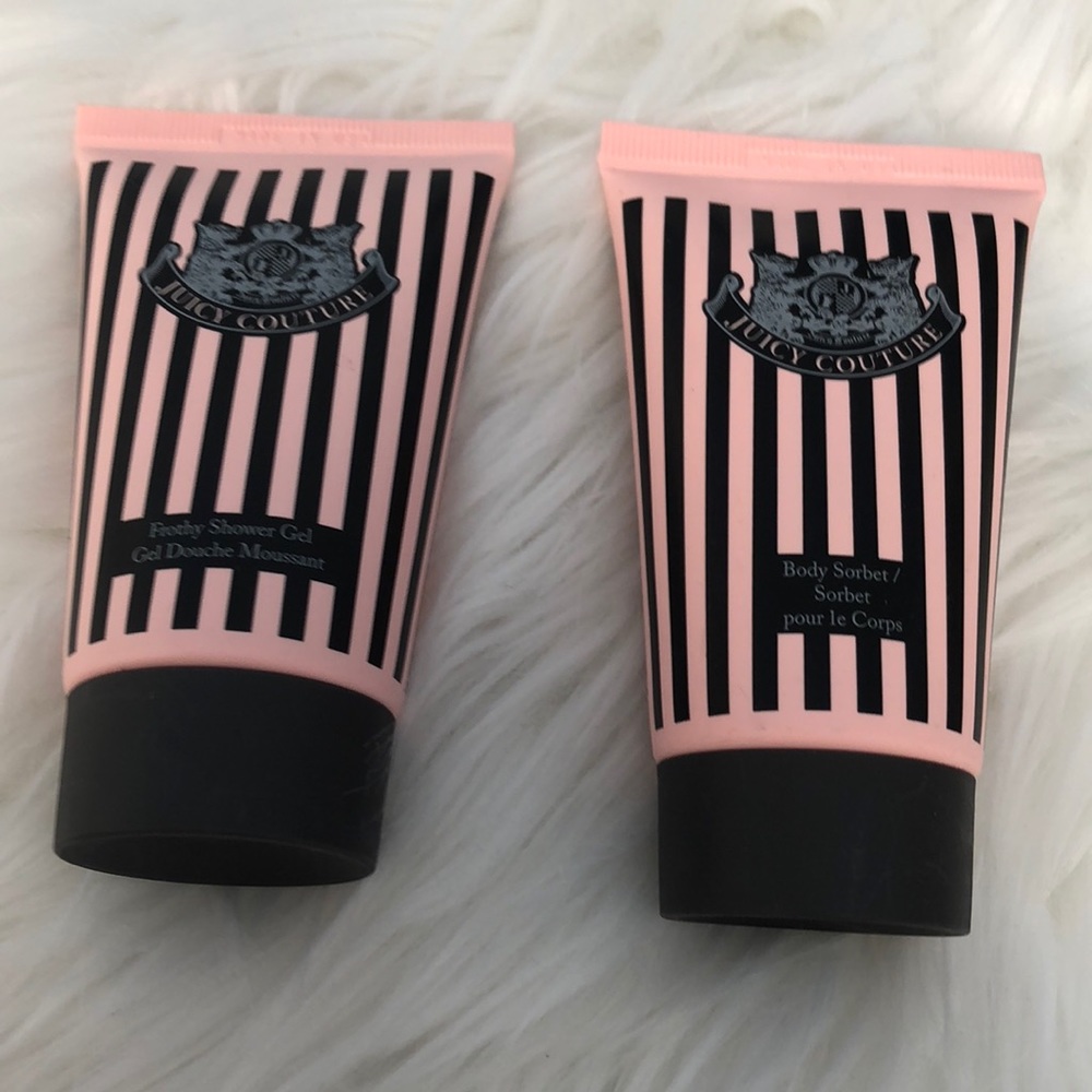 Juicy couture shower gel and body sorber.